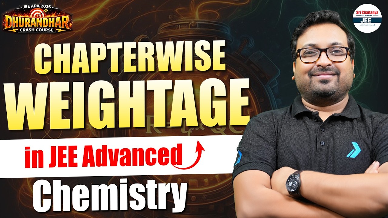 Chapterwise Weightage in JEE Advanced Chemistry | Don&rsquo;t Ignore These Chapters ⚠️ | JEE 2026