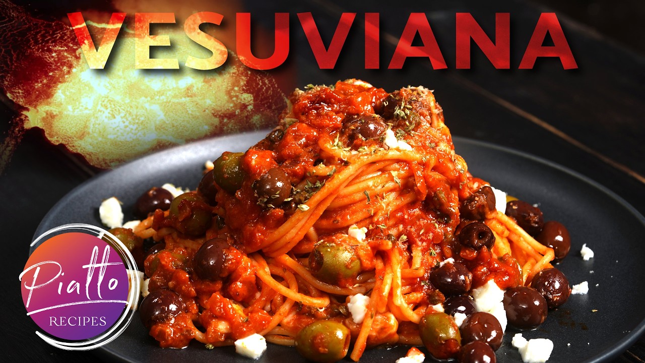 Spaghetti Vesuviana 🔥  Italy's Explosive Pasta Recipe 🍝