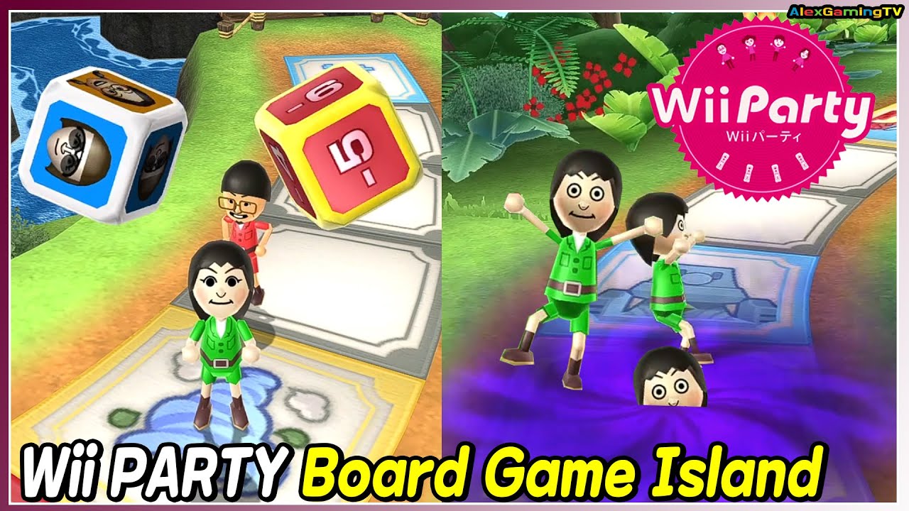 Wii Party - Board Game Island (Expert com) Xixi vs Shinnosuke vs Rin vs Keiko | AlexGamingTV