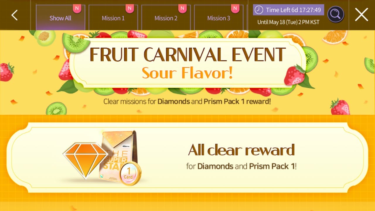 [The Superstar] Fruit Carnival Event • Sour Flavor Completed!
