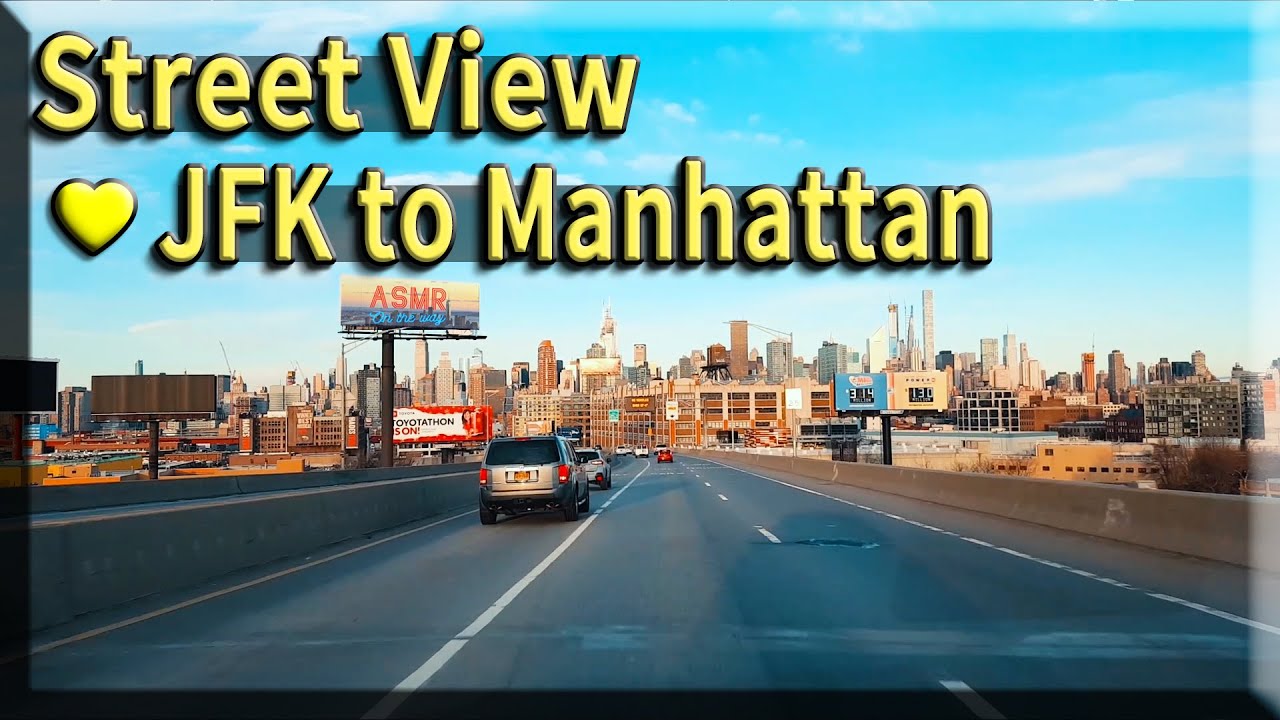 💛,JFK Аэропорт вождения в Манхэттен, Нью-Йорк, США, Street View