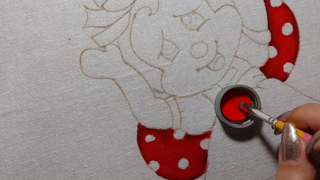 Joaninha - Parte 1 - Pintura em tecido