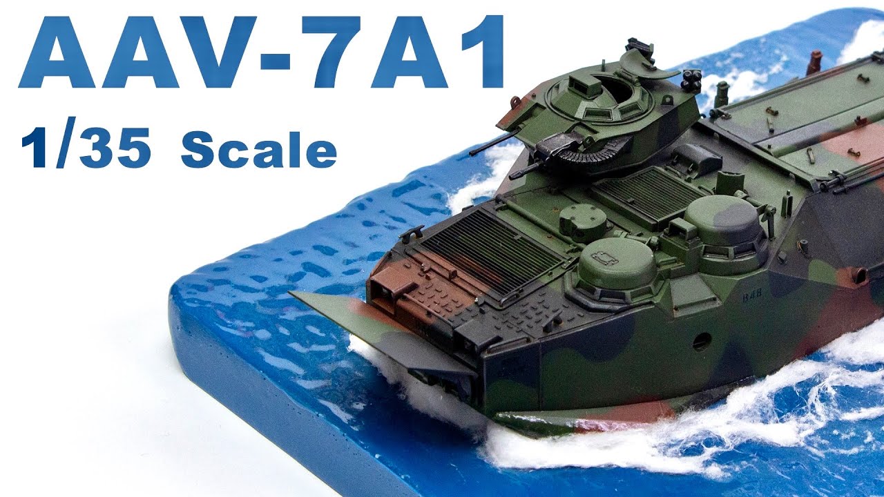 БЕЗ АБРИКОСОВ! ПЛАВУЧАЯ ДЕСНЕВАЯ МАШИНА AAV-7A1 МОРСКОЙ ПЕХОТИНЫ США | ДИОРАМА В МАСШТАБЕ 1/35