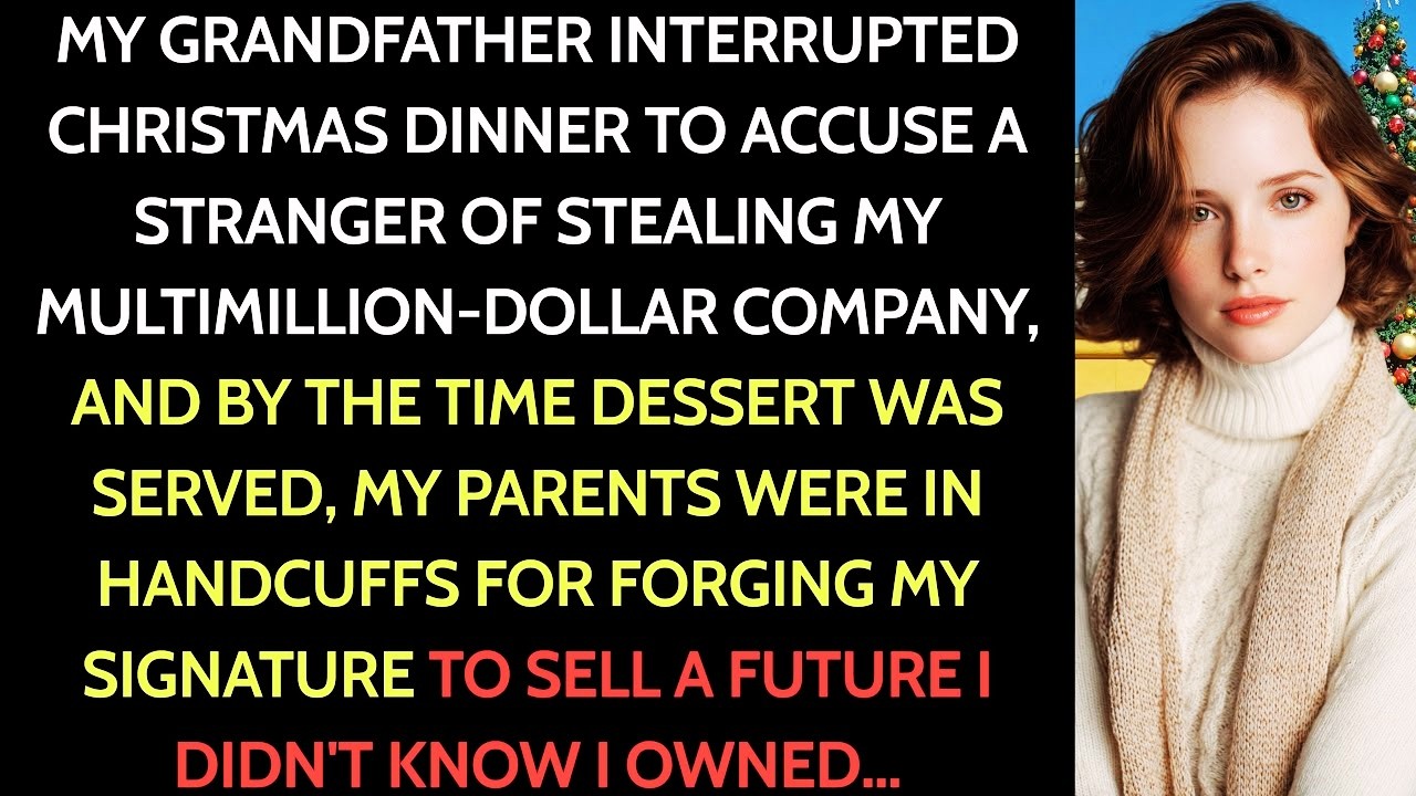 At Christmas dinner, my grandfather accused a stranger of theft—then the police walked in at once...