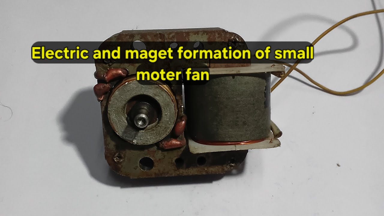 Open moter of blowers fan inside image and function ,electric  current & magnet formaton .