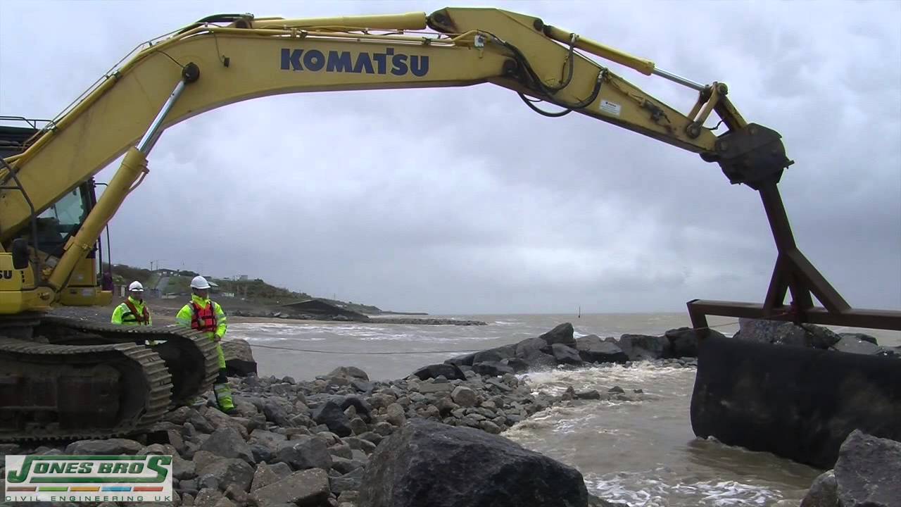 Jones Bros Civil Engineering Sea Defence Work