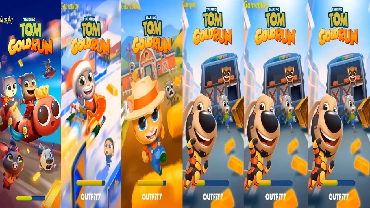 Talking Tom Gold Run Snake Off Tom VS SANTA TOM FARMER GINGER IRON BEN  Cyber Angela VS Boss Fight