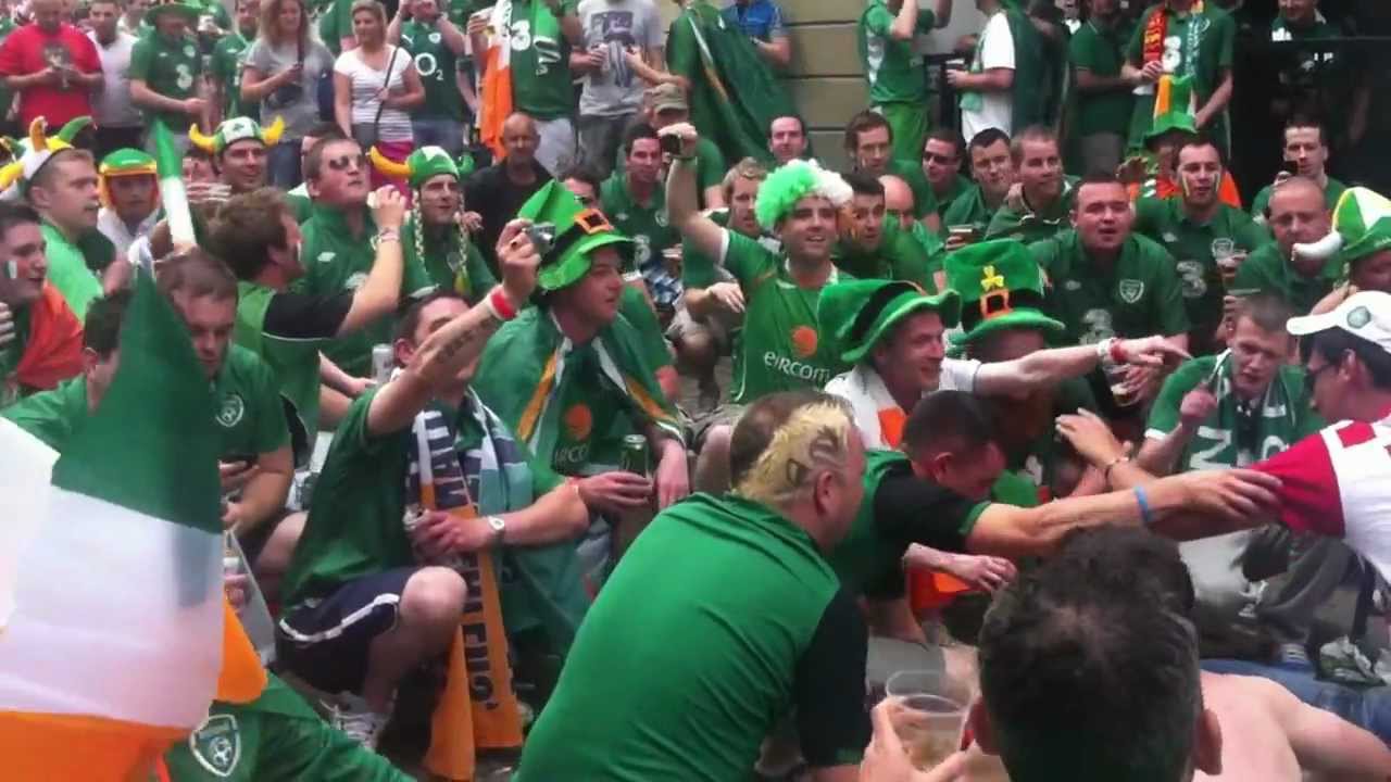 Stand Up, Sit Down, Shoes Off for the Boys in Green - Poznan Euro 2012