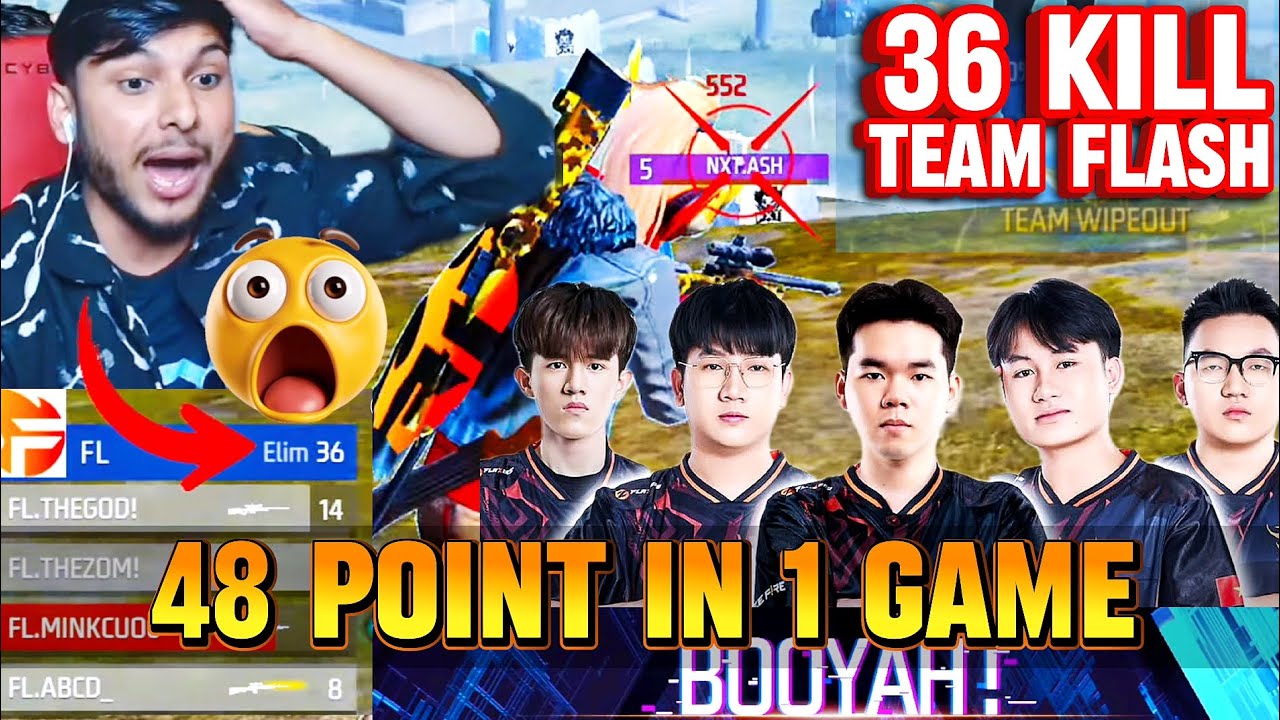 Team Flash 48 Point Match 💀🔥 #nonstopgaming #teamflash #freefiremax #fftournament #viralvideo 