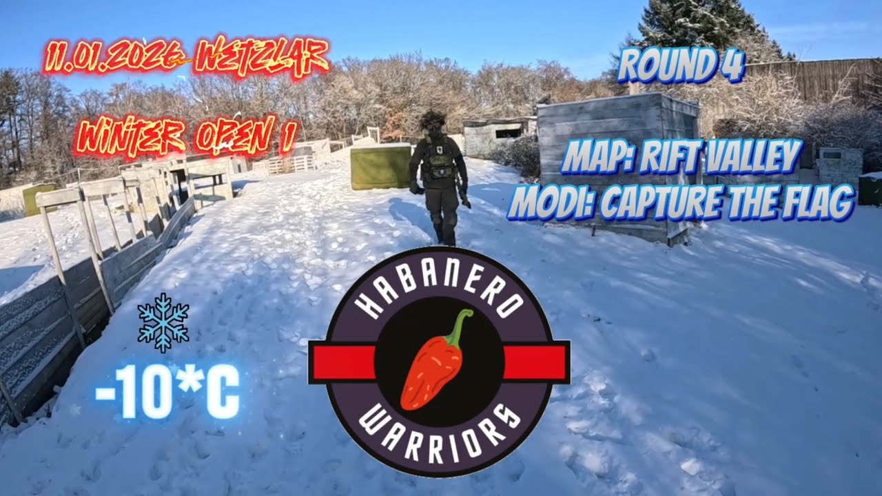 Winter Open 1 / 11.01.2026 / R4-5 Rift Valley - Capture the Flag / -10*C / HabaneroWarriorsPaintball