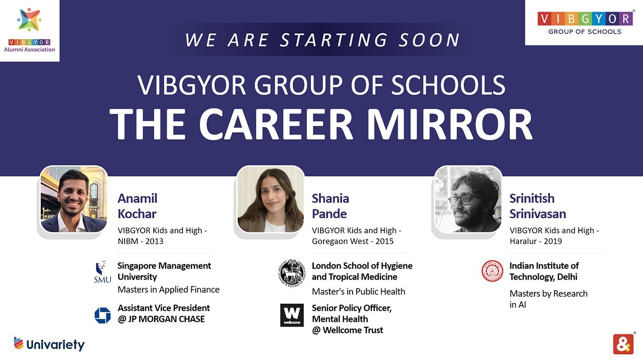 VIBGYOR Group of Schools: The Career Mirror | 1st Alumni Guidance Panel
