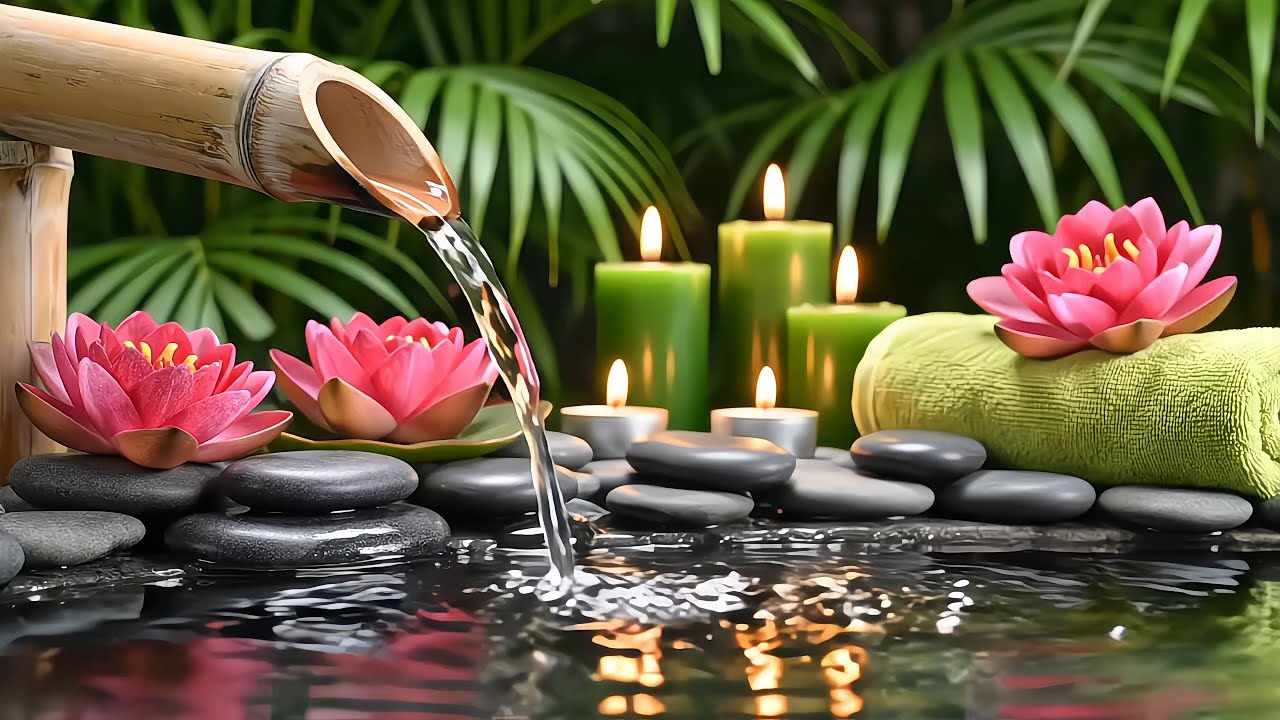 Peaceful Spa Atmosphere | Bamboo Water Flow & Stress Relief Sounds