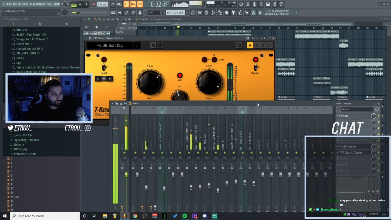 ✨ E-TROU w/INTERNET MONEY LIVE STREAM ON TWITCH (2021-01-15) MAKING BEATS