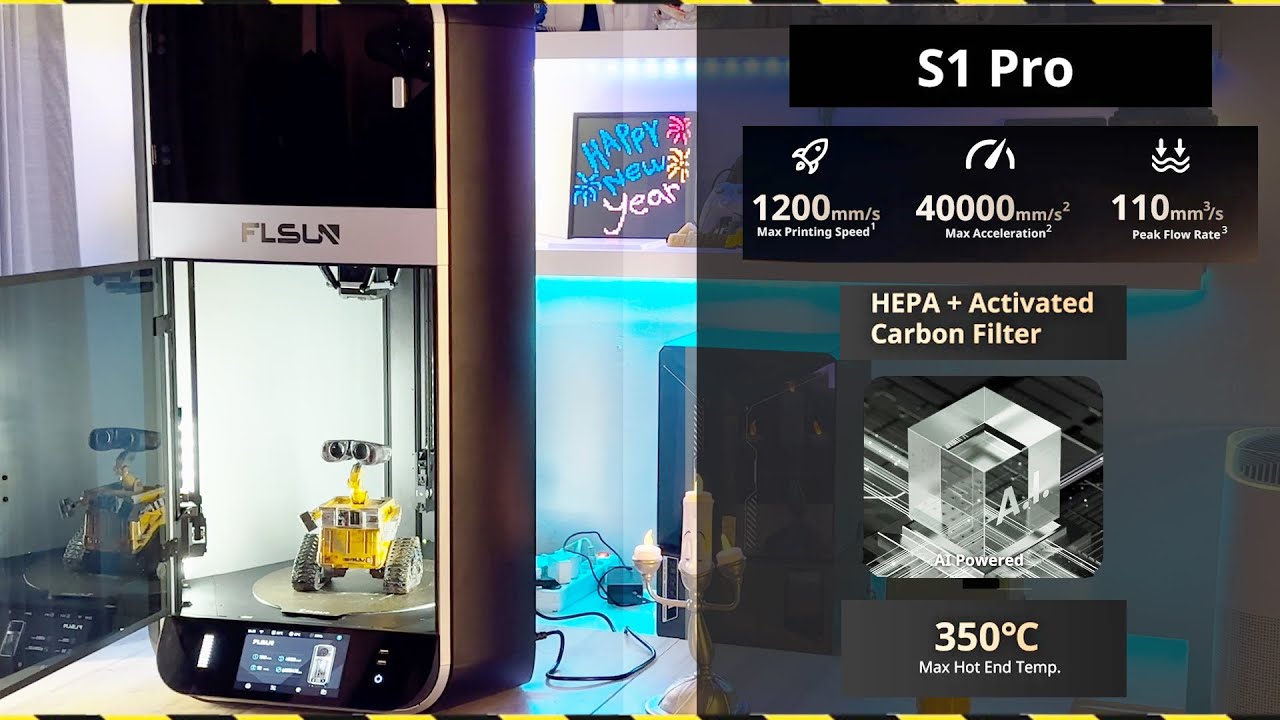 Flsun S1 pro.  Stampante 3D con Ai . Un Mostro di Potenza !