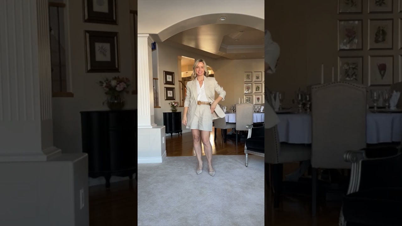 Linen Set - Part 1 #springoutfit #blazer #linen #shorts