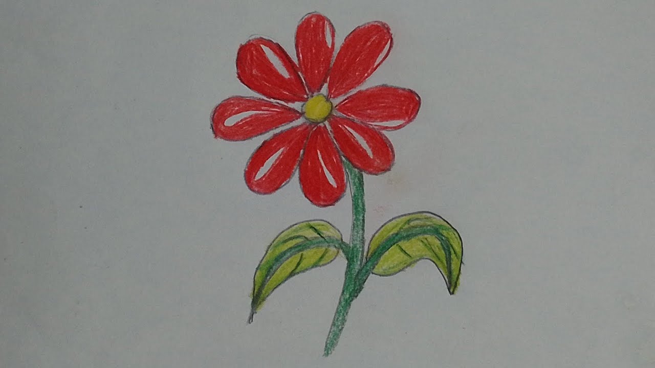 How to Draw a Flower step by step drawing Art (video very easy)