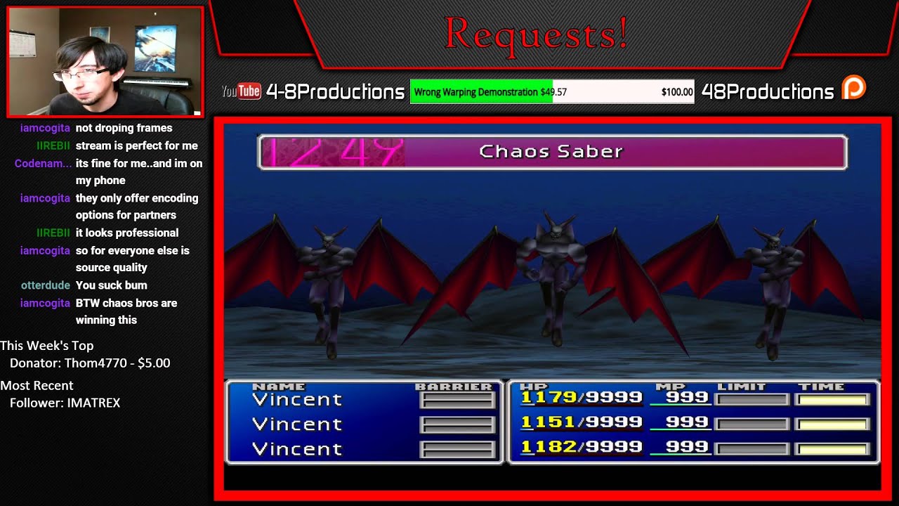 FFVII - Emerald Weapon vs Triple Chaos [4-8Live]