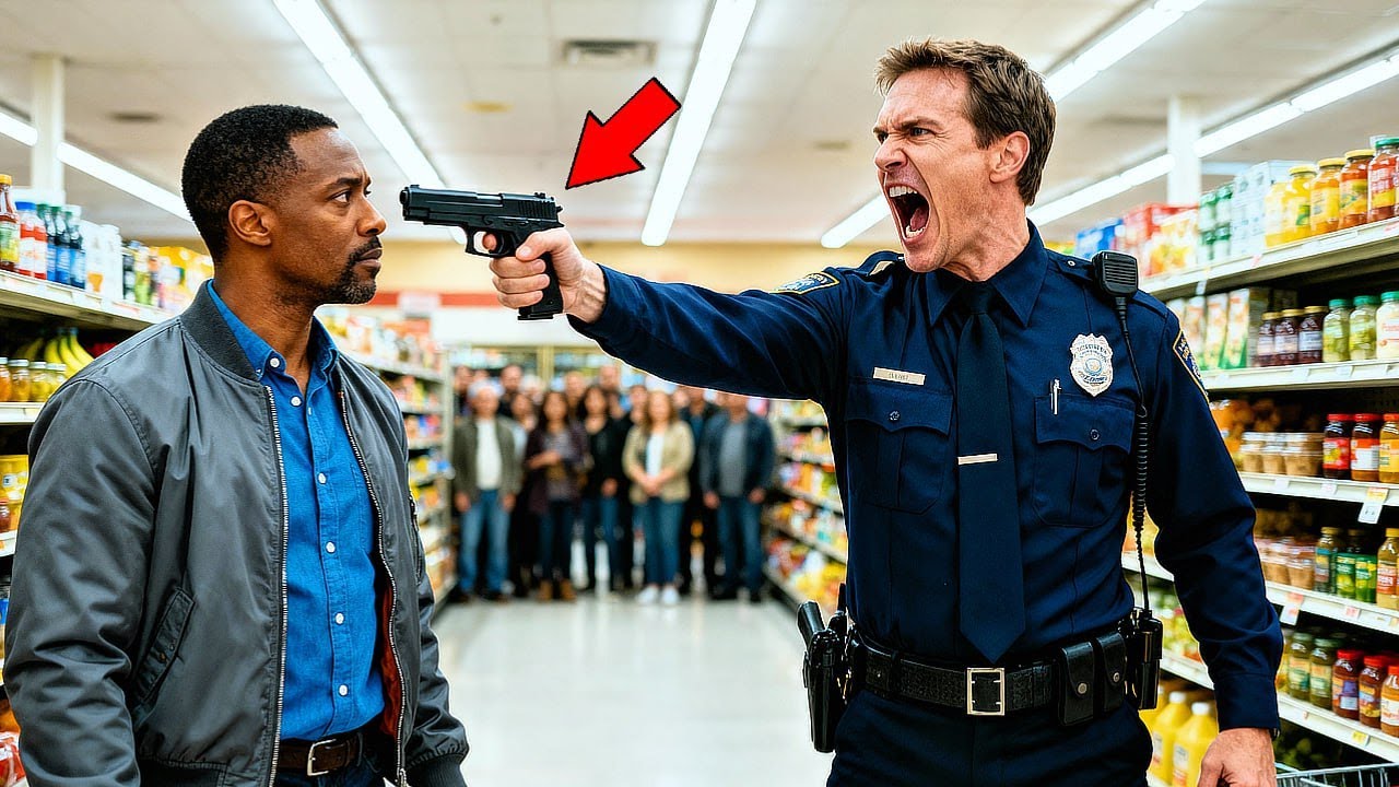 ¡Despedido en el acto! Policía racista apunta a un agente del FBI en el supermercado.