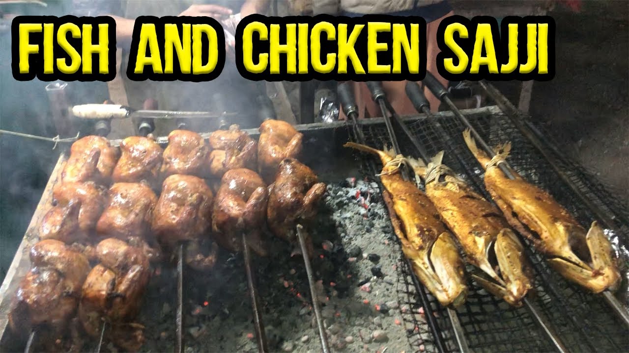 Fish and Chicken Sajji | Islamabad Street food, G11 Markaz | Stop and Eat with Awais