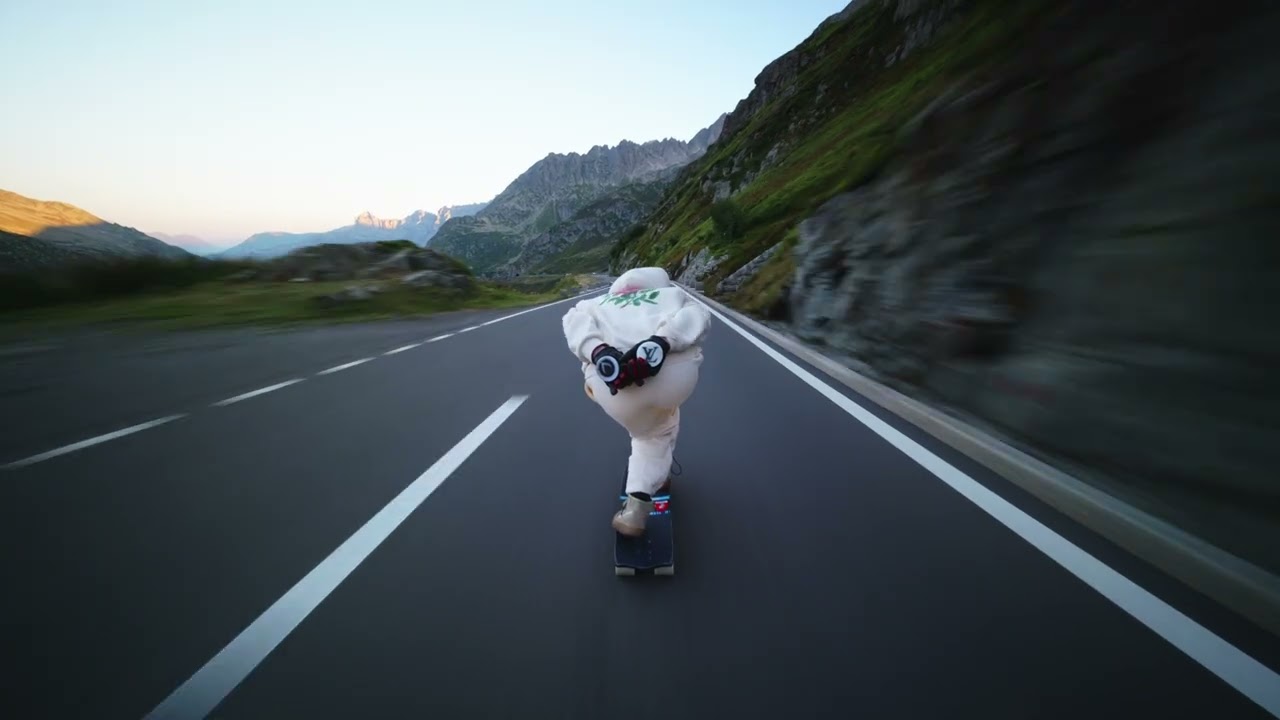 A MYTHICAL SWISS PASS ON A SKATEBOARD