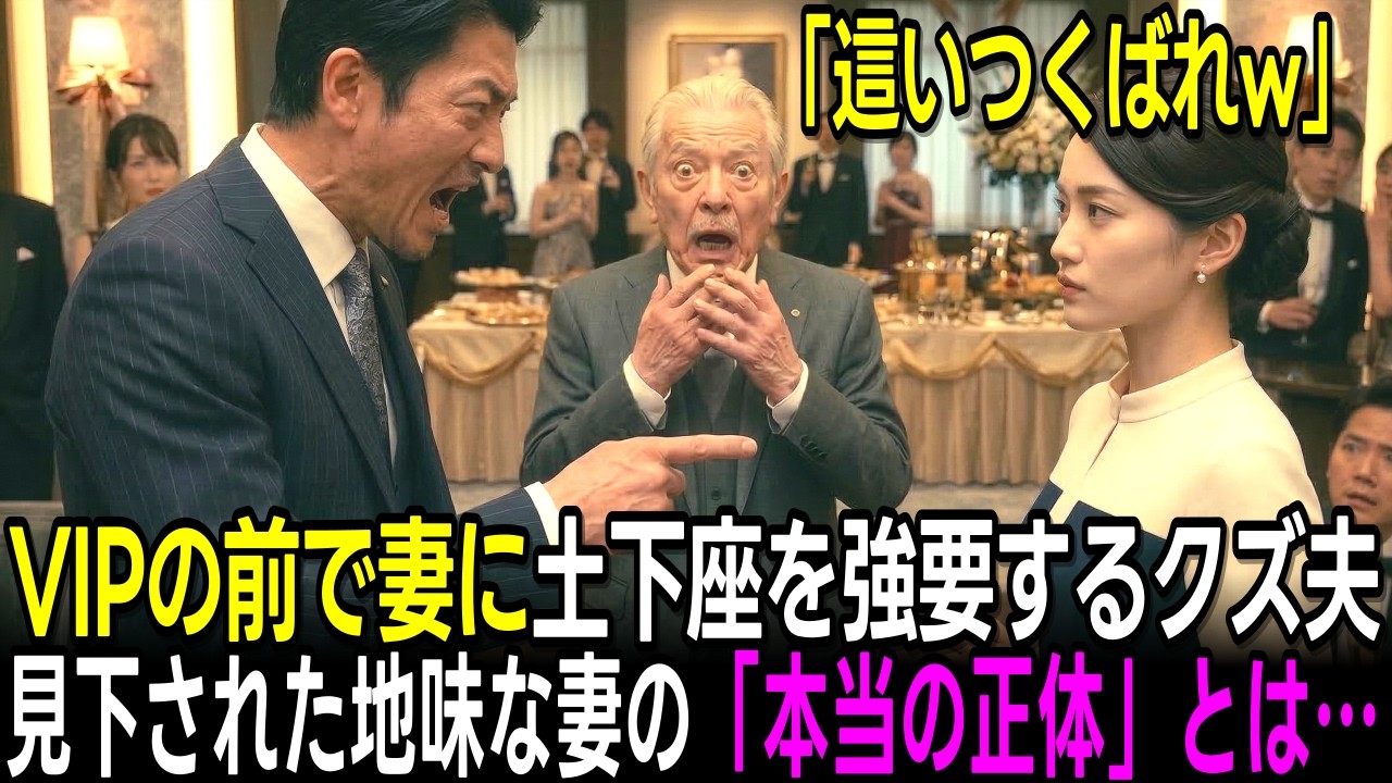【スカッと】老舗百貨店の倉庫で働く地味な妻をVIPの前で土下座させようとしたエリート夫、実は会長が探す伝説のバイヤーと発覚しその場で全てを失う結果に【感動する話】【朗読】