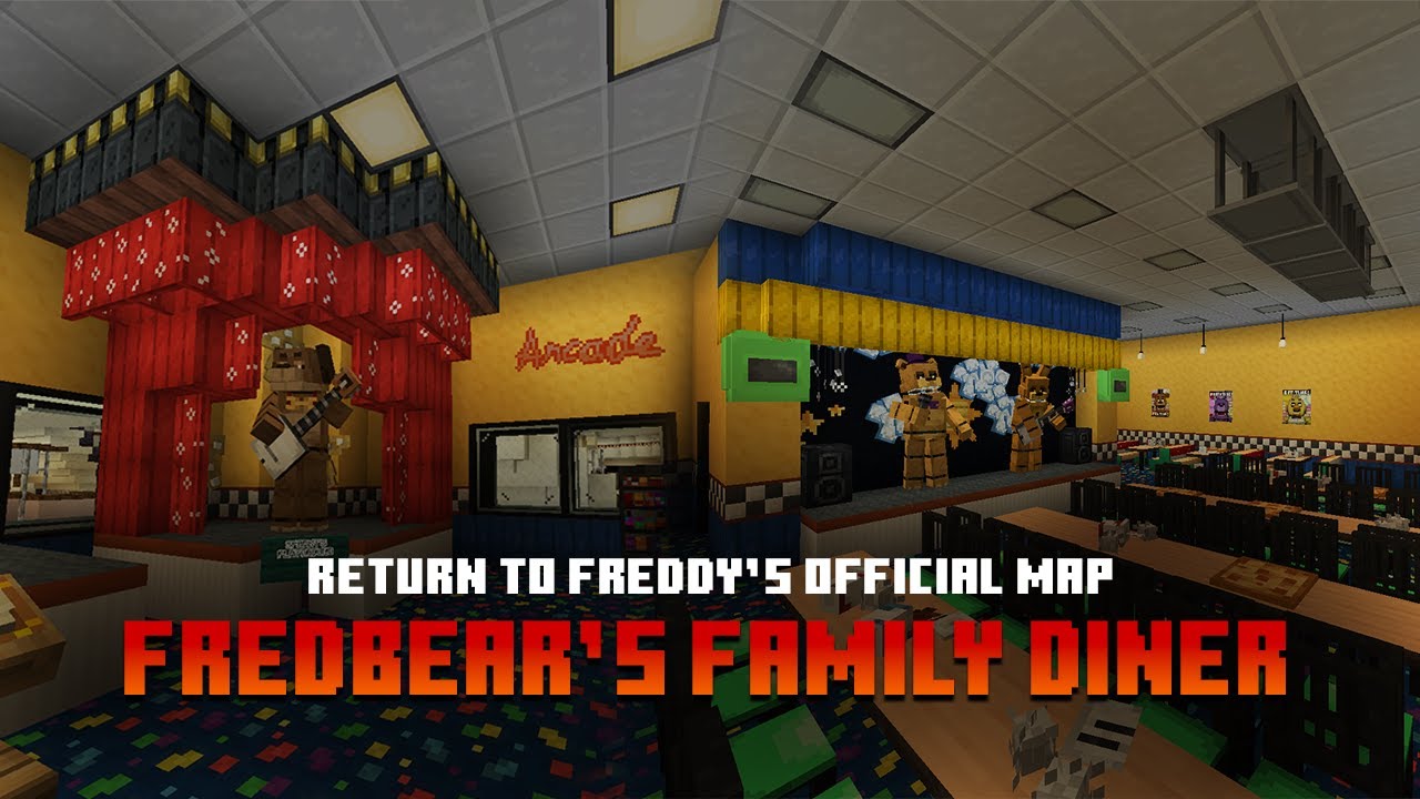 LET'S BUILD AN OFFICIAL 'Return to Freddy’s: Fredbear's Location' Map In MINECRAFT + [DOWNLOAD]