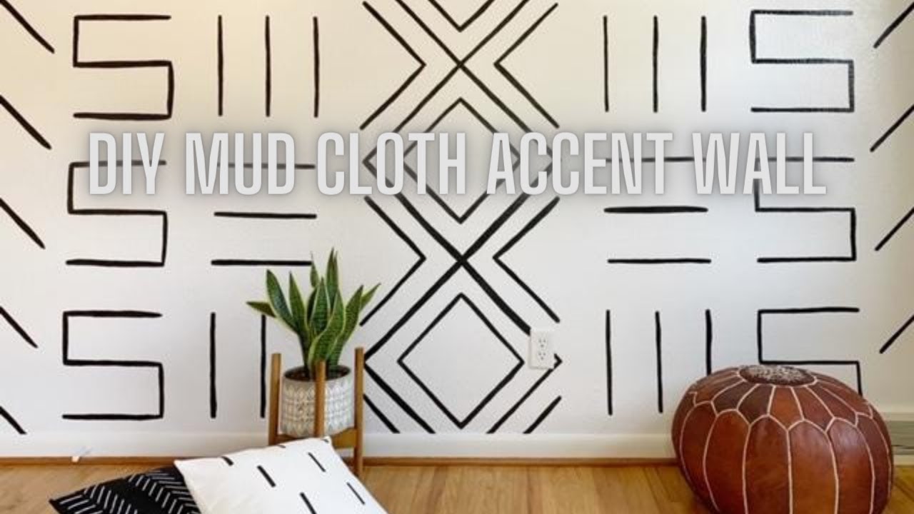 DIY Mud Cloth Accent Wall