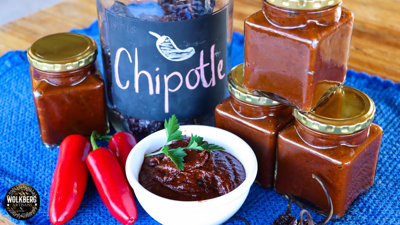 How to make Chipotle Adobo Hot Sauce | Smoked Jalapeño Hot Sauce | Mexican Adobo Sauce | Red Chilli