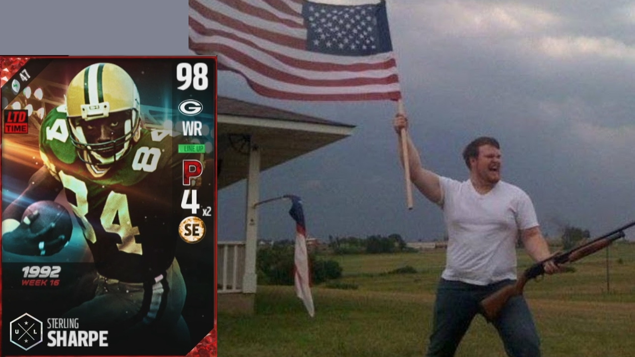 HOW GOOD IS 98 STERLING SHARPE?!? - MADDEN 17 ULTIMATE TEAM