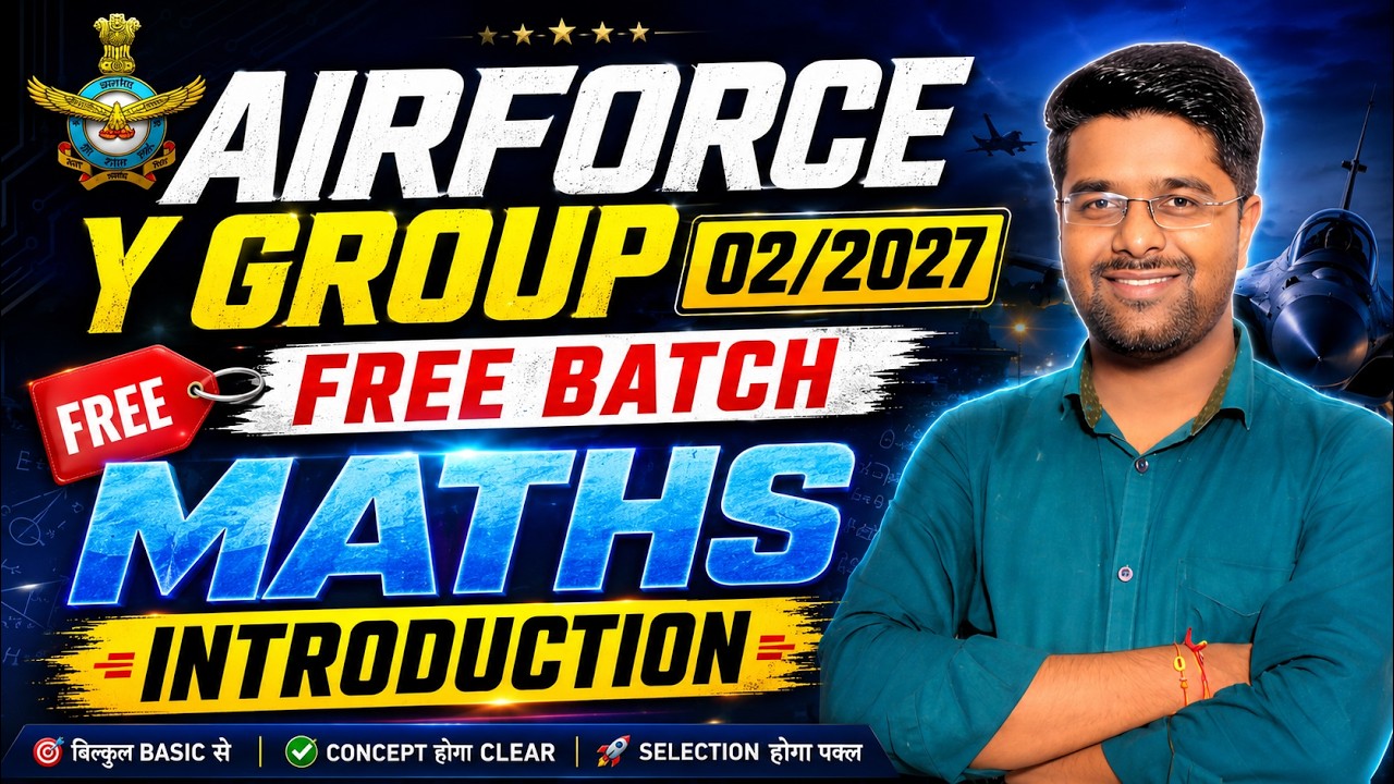 Airforce Y Group Classes 2026 | Maths Class 01 | Airforce Y Group Previous Year Question Paper