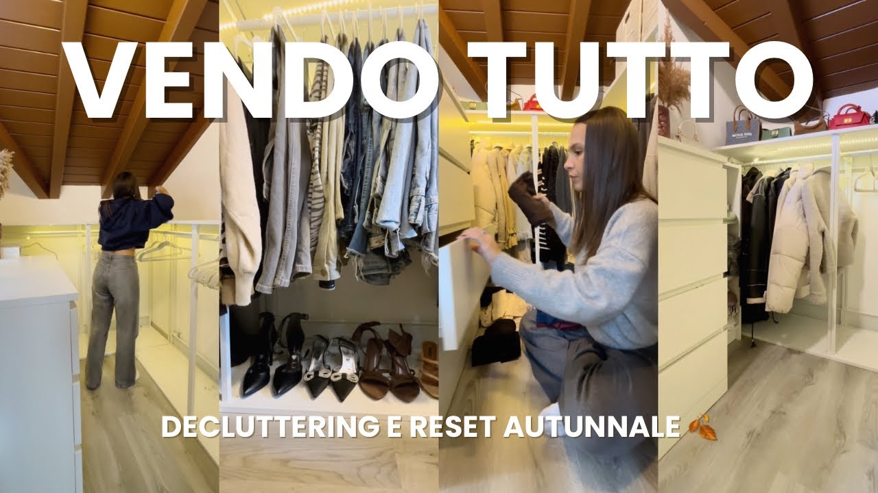 Ho svuotato tutto 🤯 Decluttering e reset autunnale della mia cabina armadio 🍂