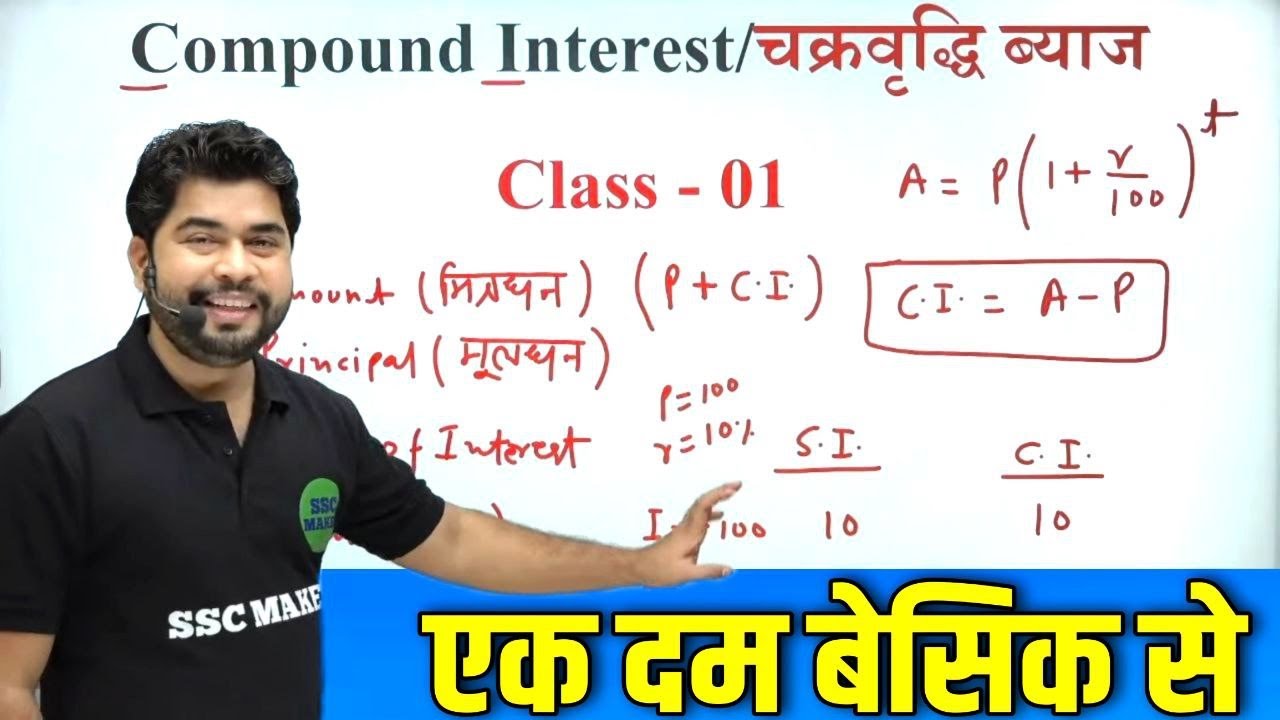 Compound Interest (चक्रवृद्धि ब्याज) | Maths CI For - SSC CGL, CHSL, MTS, GD, Railway ALP | AJAY SIR
