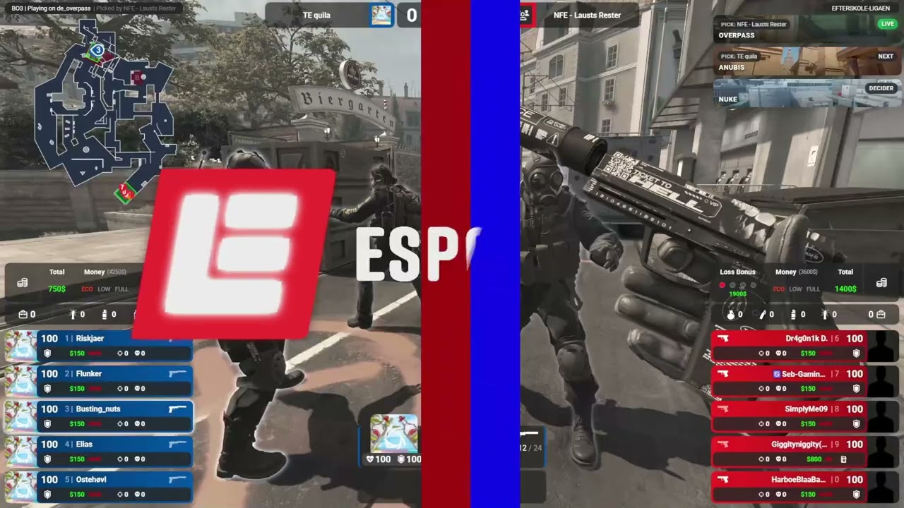 NFE - Lausts Rester vs TE quila | Forårsturneringen (BO3) | Caster: @hextag_ | Sponsoreret af MyHUD