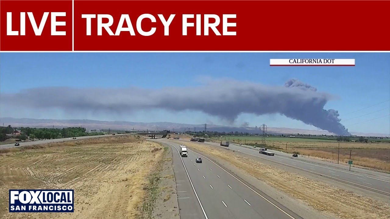 LIVE: Tracy warehouse goes up in flames