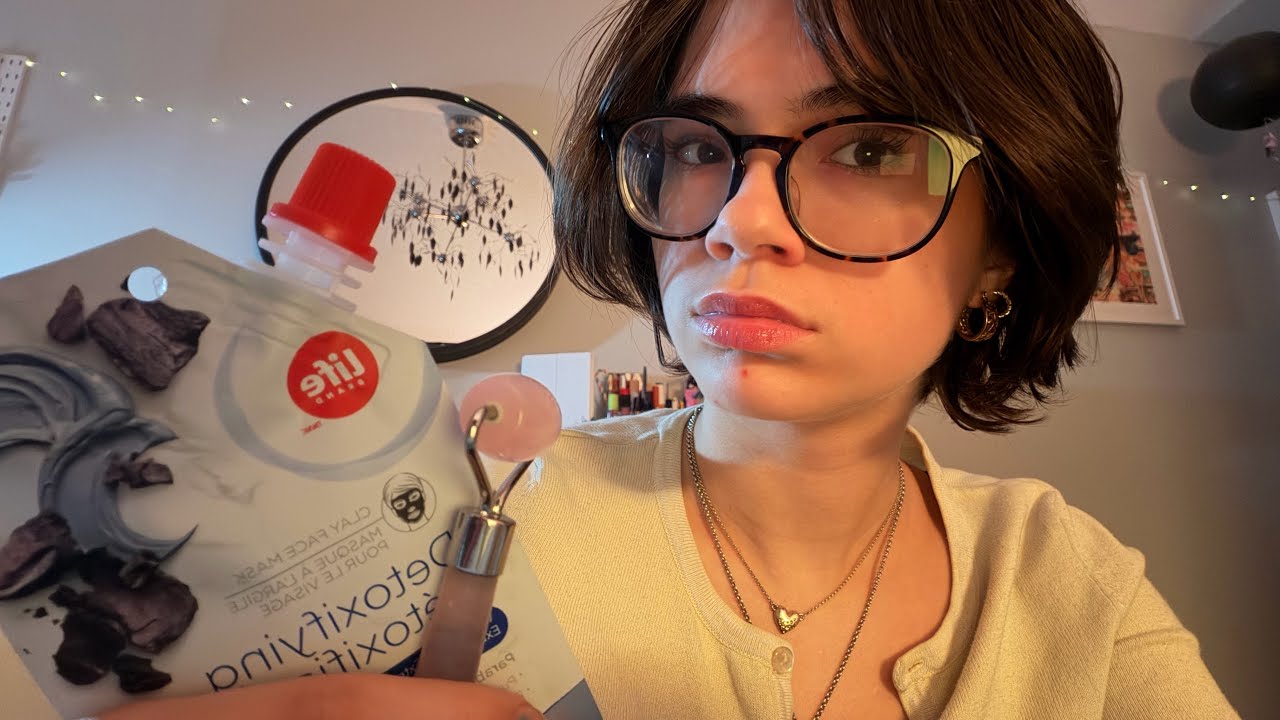 asmr self care night ! (camera touching)