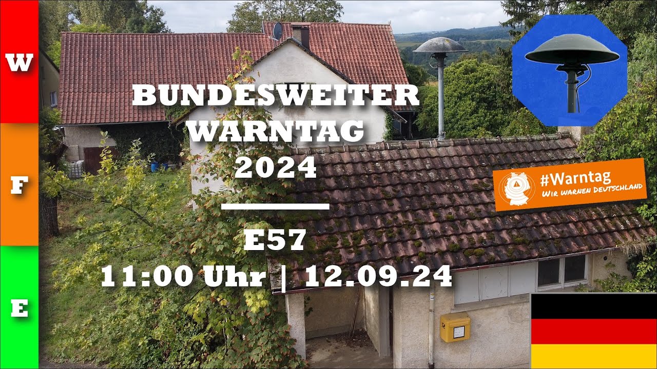 Bundesweiter Warntag 2024 - Sirenenalarm | E57 | #Warntag in Hilzingen-Hofwiesen