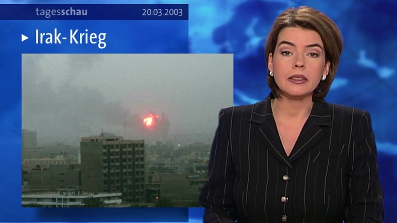 Tagesschau vom 20. M&auml;rz 2003 (Beginn des Irakkriegs)