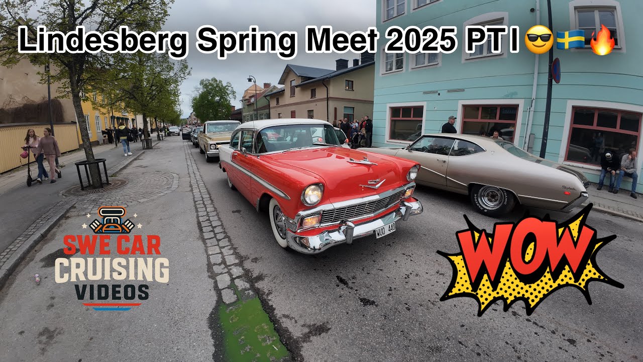 Lindesberg Spring Meet and Cruising 🔥🔥😎🇸🇪PT1#classiccars #oldschool #sweden #v8 #cruising#cruze