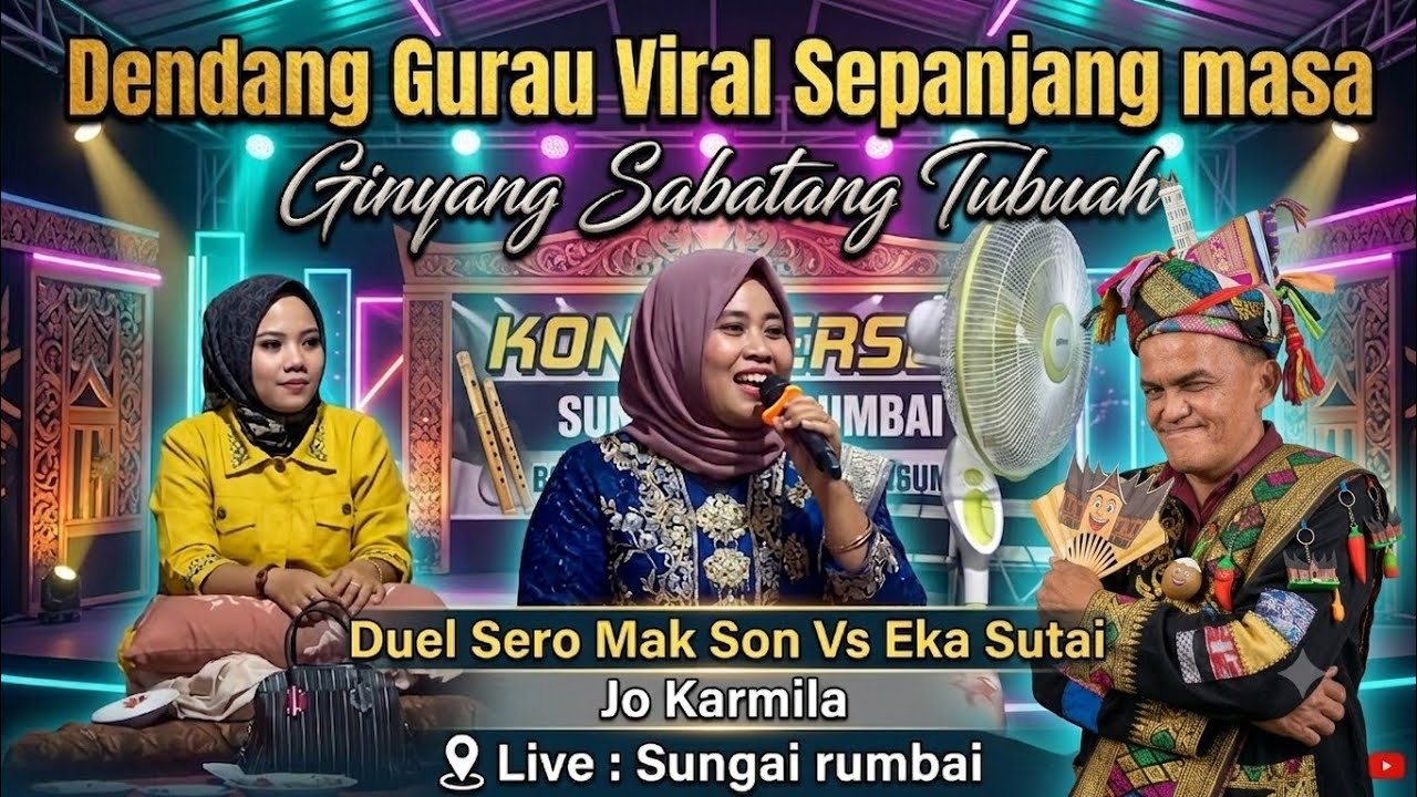 Perang pantun gak ado obat 😀🤣Ginyang Bana Saluang Luak Nan Tigo Live Sungai Rumbai - Dharmasraya