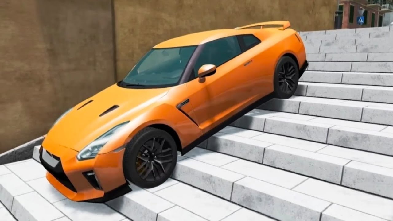 Mobil vs Stairs BeamNG.Drive