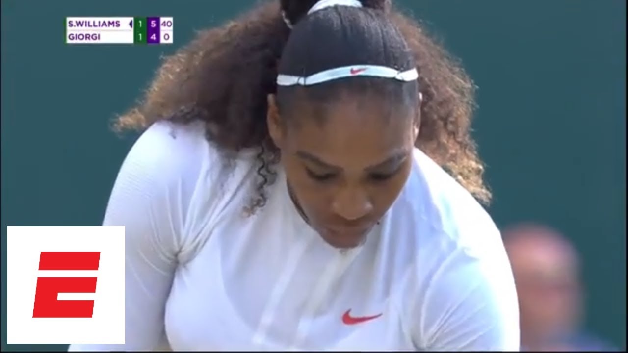 Serena Williams at Wimbledon 2018: Match point vs. Giorgi, reaction, and post-match interview | ESPN