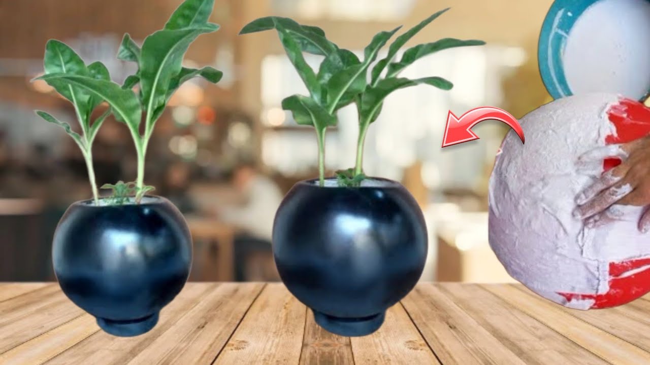 COMO FAZER VASO DECORATIVO DE GESSO E BEXIGA | FAÇA VOCÊ MESMO VASO DECORATIVO DE GESSO E BEXIGA