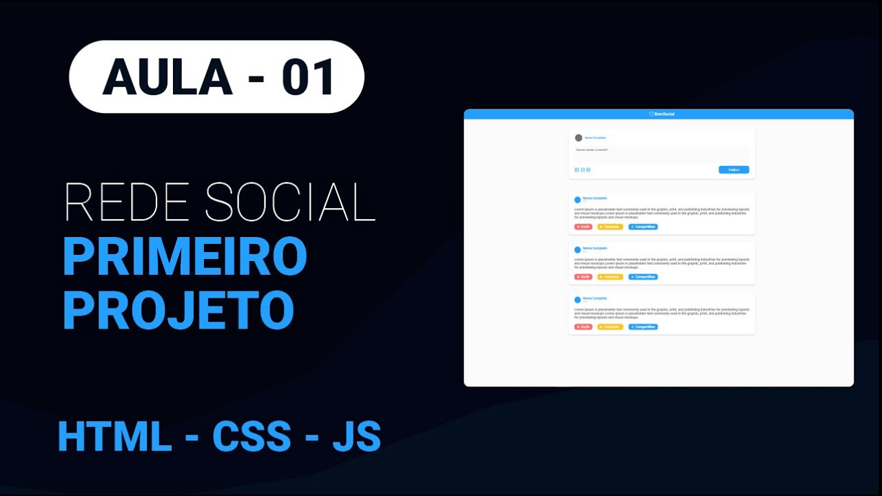 REDE SOCIAL COM HTML CSS E JAVASCRIPT