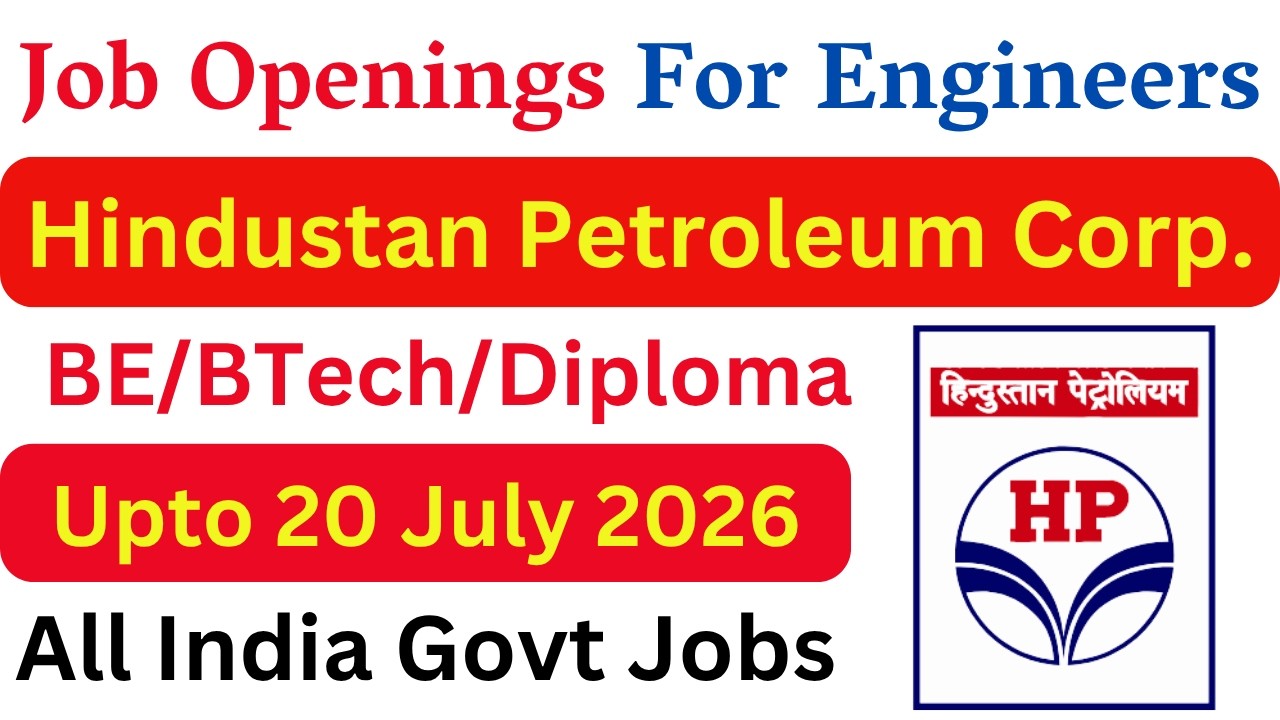 HPCL New Engineer Vacancy 2026 | Latest Central Government Jobs | Technical Jobs | Sarkari Naukri |
