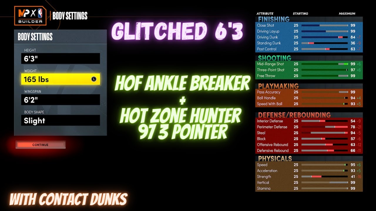 BEST GLITCHED 6'3 GUARD with 97 3 POINTER and HOF ANKLE BREAKER NBA 2K22 NEXT GEN!