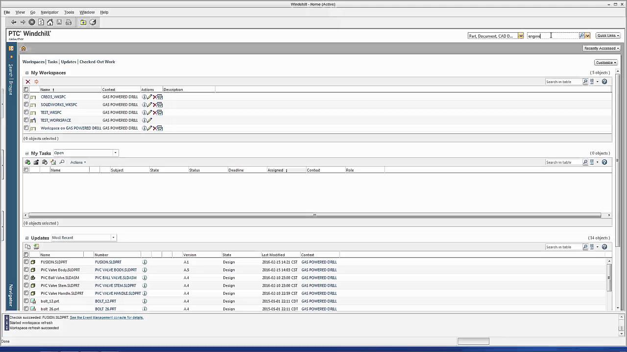 Windchill 11.0 Simple Search