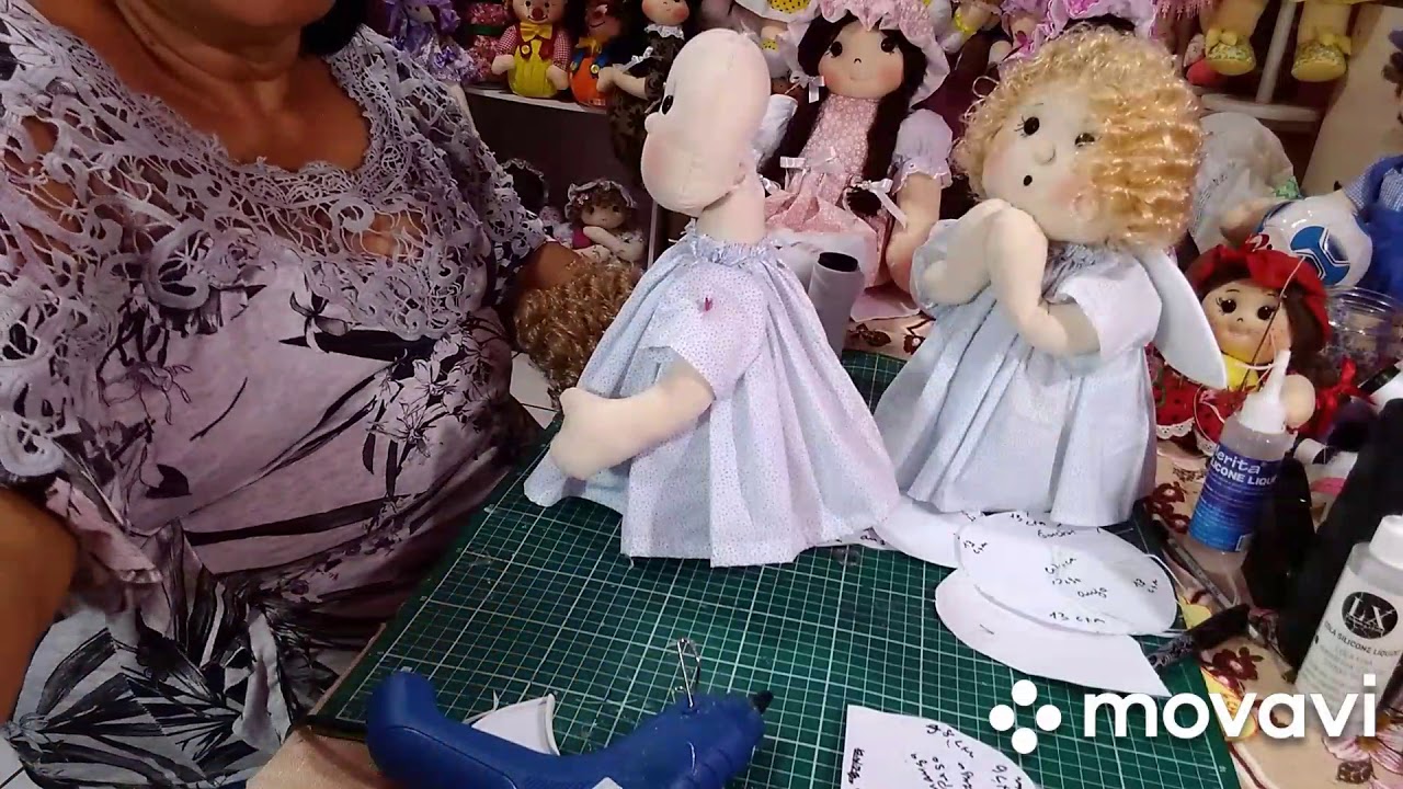 BONECO ANJINHO PESO DE PORTA E DECORAÇÃO COM MOLDE