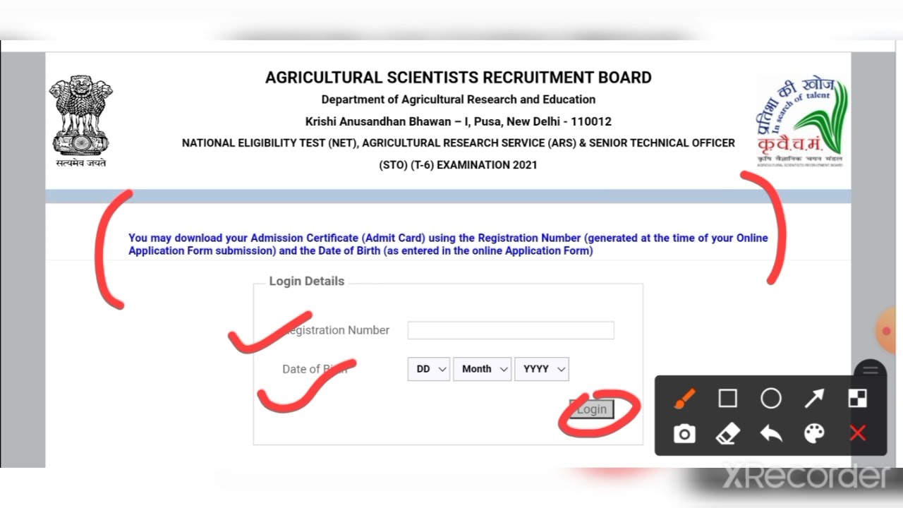 ASRB NET #ARS# STO Examination 2021 Admit card || Latest Update || Released