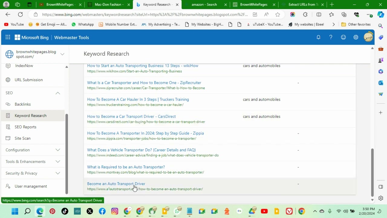 HOW TO DO KEYWORD RESEARCH WITH BING WEBMASTER TOOLS - BING WEBMASTER TOOLS