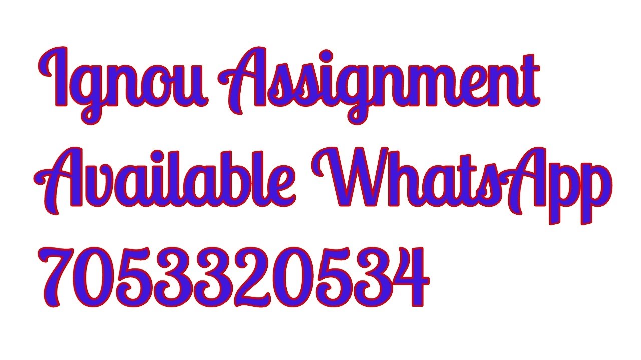 Ignou Solved Assignment MAE 3